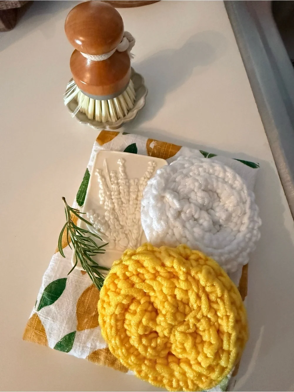 Handmade Crochet Dish Scrubbies - Set of 2 Eco-Friendly Kitchen Sponges